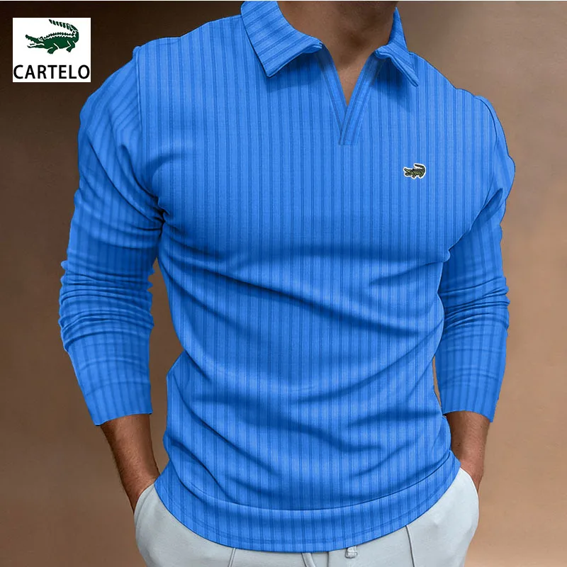 Top Trends: New Autumn Fashion Men's Polo Shirt Solid Color Long Sleeve Embroidery Brand Polo Shirt Casual Sports Top S-3XL Shoppable Styles - Image 5