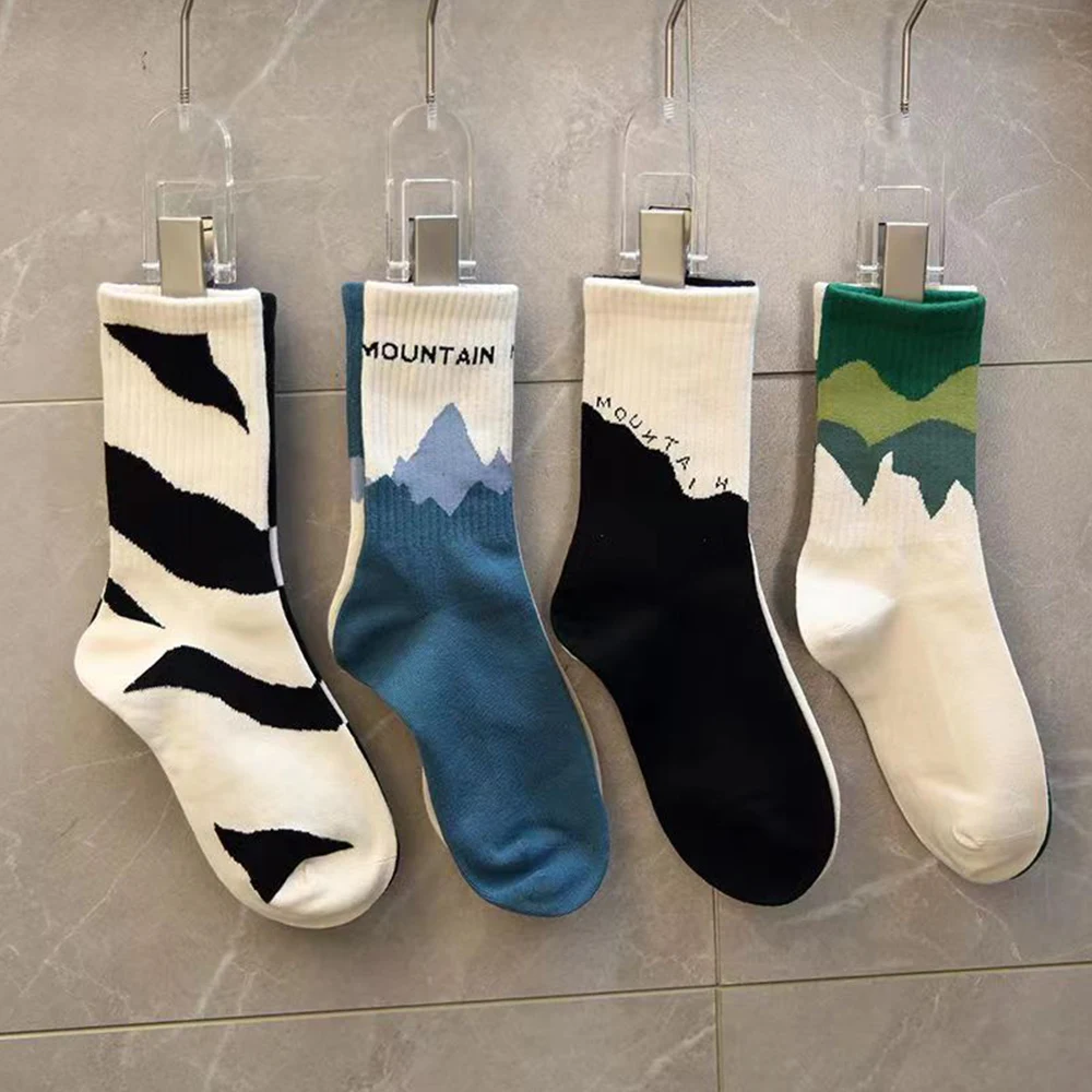 Top Trends: Couple Socks Sport Socks Mid-tube Socks Cotton Socks Foot Socks Boneless Breathable Printed Streetwear Fashion Crew Casual Shoppable Styles