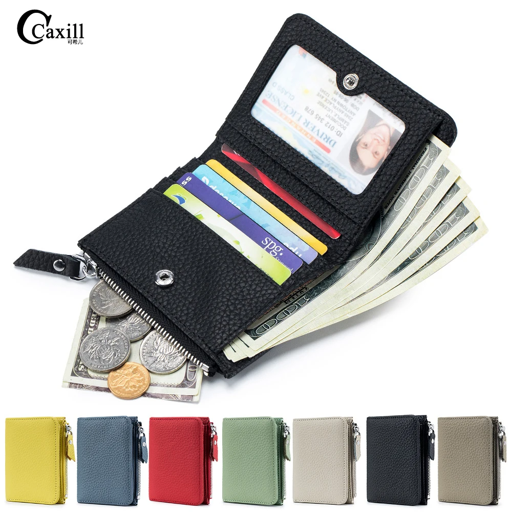 Top Trends: Women&#039;s Wallet RFID Blocking Leather Compact Bi-fold Wallet For Woman Zipper Coin Pocket Small Ladies Purse With ID Window Shoppable Styles