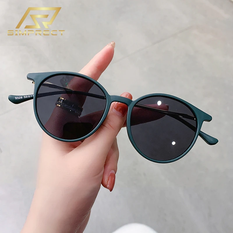 Top Trends: SIMPRECT Fashion Anti Blue Light Round Sunglasses Women / Men 2023 Luxury Brand Designer Vintage Sun Glasses Shades For Women Shoppable Styles