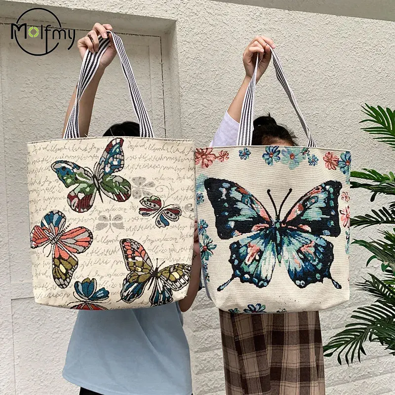 Top Trends: Summer Women&#039;s Canvas Cartoon Graffiti Printing Handbag Large Capacity Shoulder Beach Bag Fashion Folding Ladies Casual Tote Bag Shoppable Styles