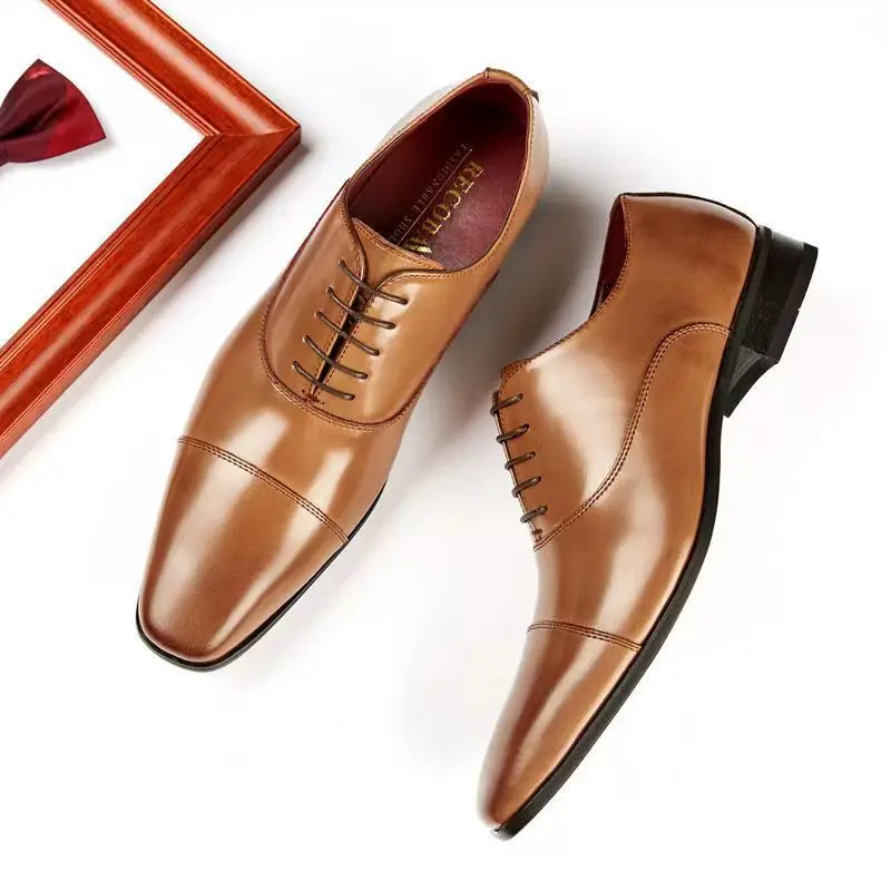 Top Trends: Fashion Business Dress Men Shoes 2023 New Classic Leather Men's Formal Shoes Comfortable Slip On Dress Shoes Men Oxfords Size 46 Shoppable Styles