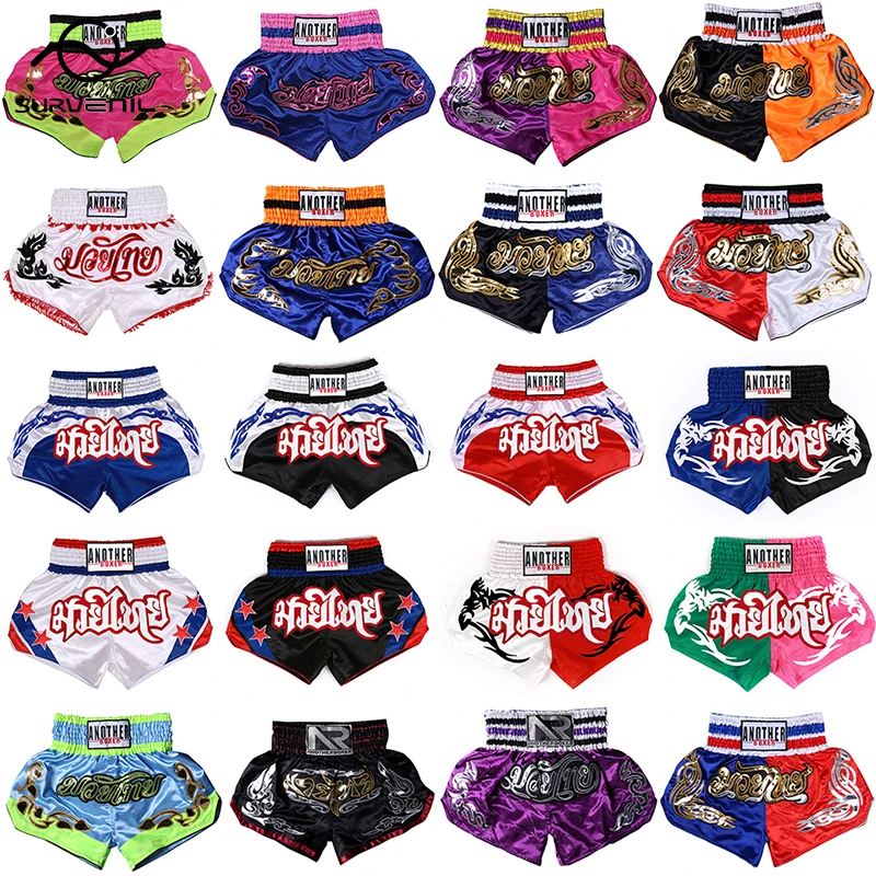 Top Trends: Muay Thai Shorts Top Quality Fight Kickboxing MMA Pants Men Womens Kids Embroidery Sanda Martial Arts Boxing Training Equipment Shoppable Styles