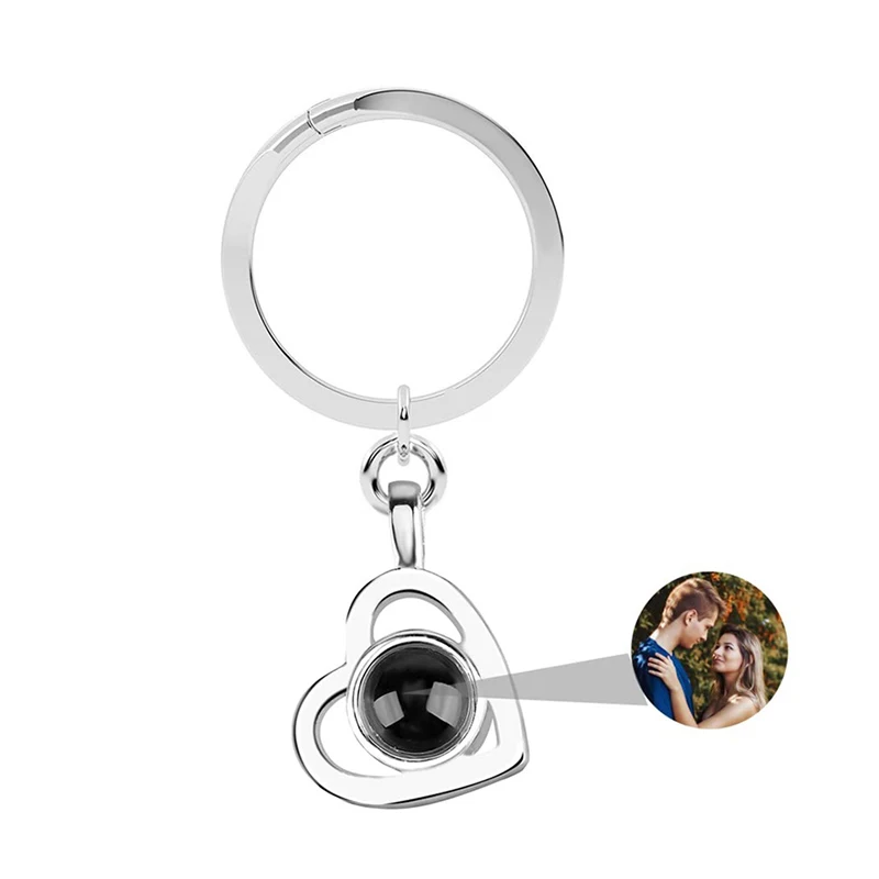 Top Trends: Personalized Photo Projection Keychain Custom Heart Photo Keyring Projection Keychain For Women Anniversary Memorial Gifts Shoppable Styles