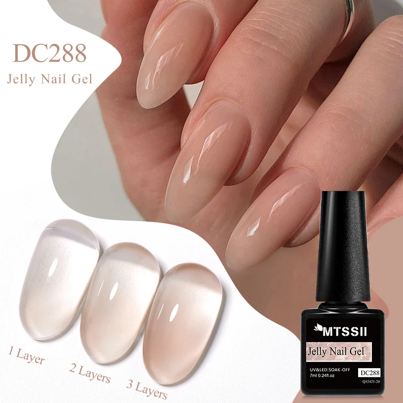 Top Trends: Mtssii 7ML Jelly Brown Nail Gel Polish Transparent Summer Nude Milky Pink Semi Permanent Soak Off Nail Art Manicure DIY Varnish Shoppable Styles