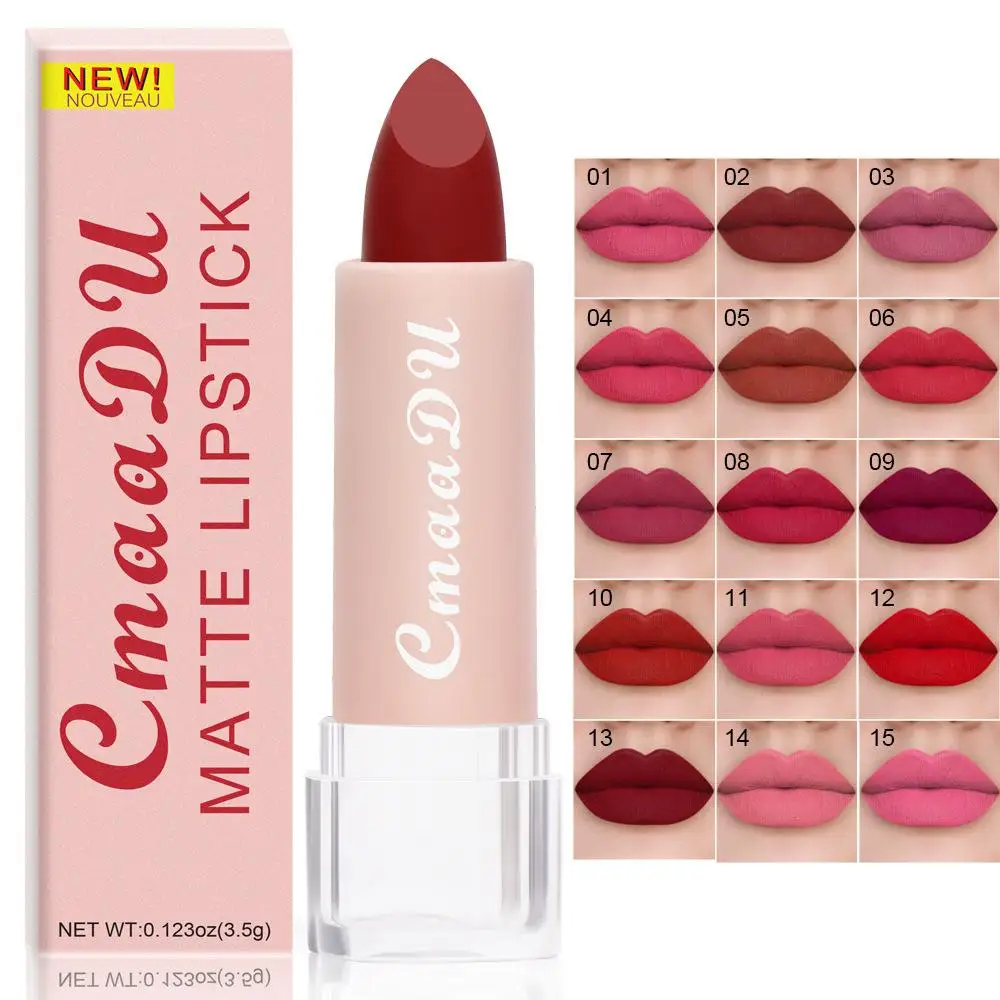 Top Trends: Sexy 15 Colors Velvet Matte Lipsticks Waterproof Long Lasting Sexy Red Lip Stick Non-Stick Cup Makeup Lip Tint Beauty Cosmetic Shoppable Styles