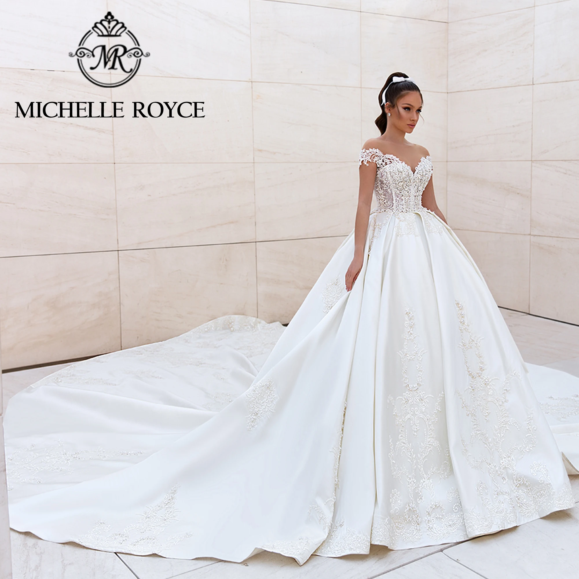 Top Trends: Michelle Royce Luxury Ball Gown Wedding Dresses For Women 2024 Bride Exquisite Embroidery Beading Wedding Gown Vestidos De Novia Shoppable Styles