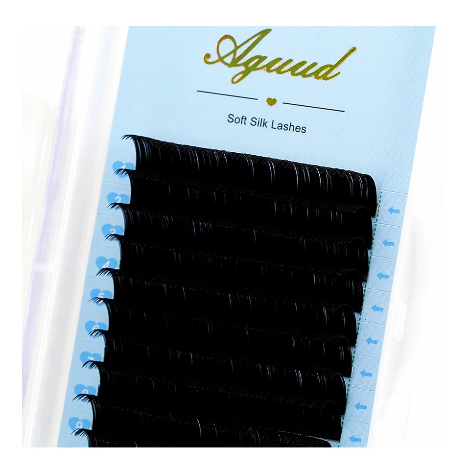 Top Trends: AGUUD 16 Rows Korea Silk False Mink Eyelashes Extensions Natural Soft Individual Eyelash Russian Volume Eye Lashes Cilios Shoppable Styles