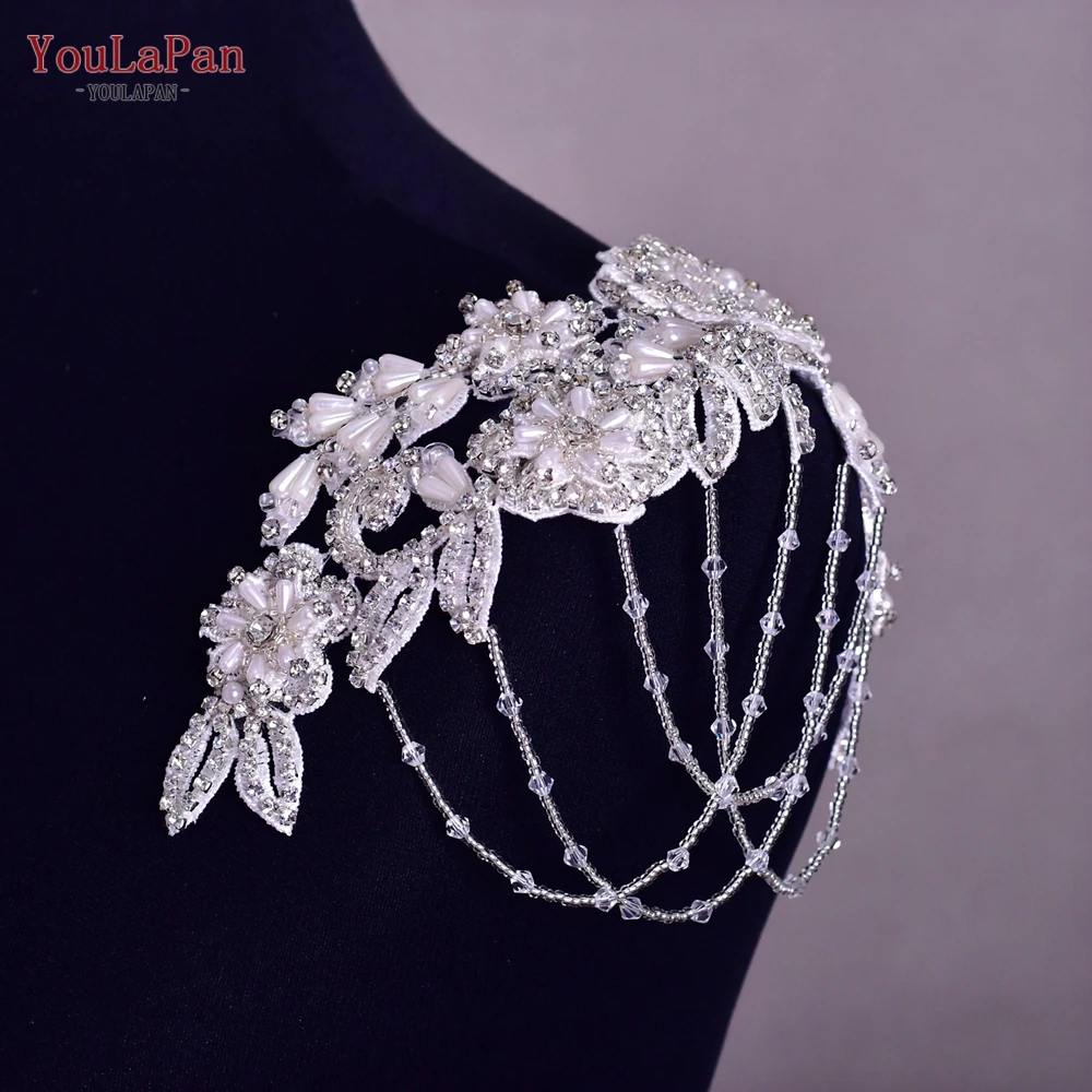 Top Trends: YouLaPan S80 Tassel Beaded Shoulder Decorative Patch Jewelry Fashion Temperament Clothes Accessories Handmade Pearl Applique Shoppable Styles