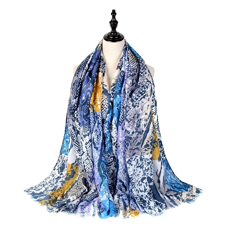 Top Trends: Colorful Snake Pattern Printed Scarf Satin Adult Women Sunscreen Scarves Shawl Cotton Neckerchief Cachecol Feminino Inverno Shoppable Styles