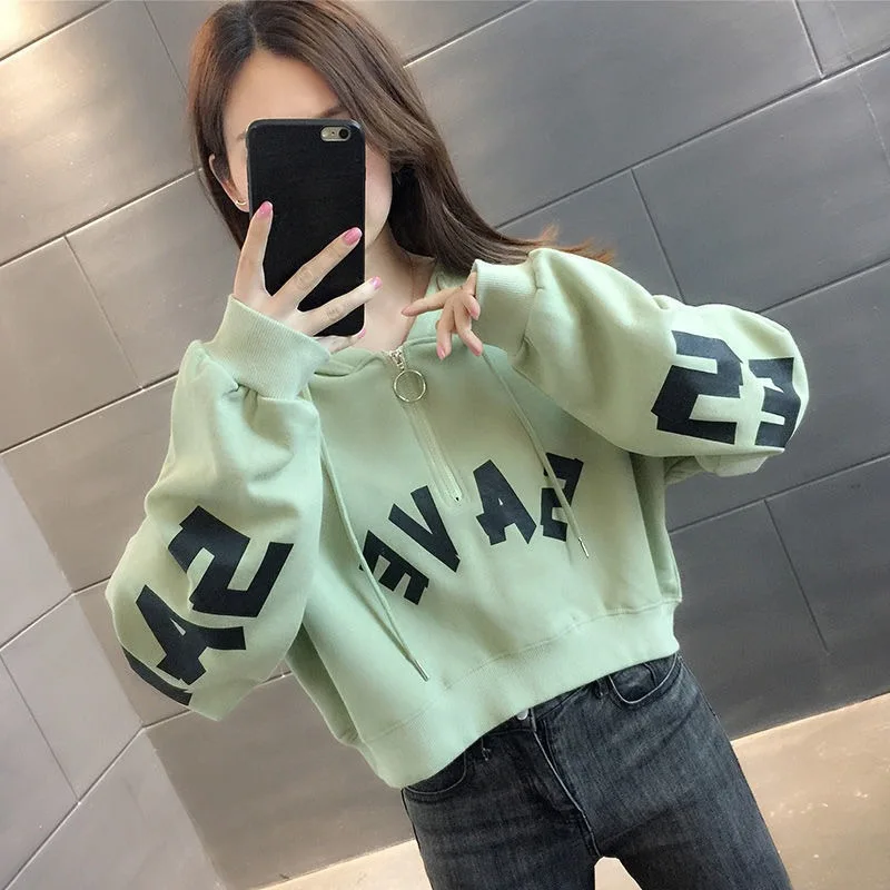 Top Trends: Women's Long Sleeve Crop Tops, Hooded Sweatshirts, Thin Hoodie, Short Coat, Y2K Streetwear, Korean Fashion, Spring, Autumn, 2023 Shoppable Styles