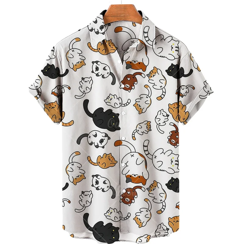 Top Trends: Summer Anime Style Graphic Print Cartoon Floral Oversized Hawaiian Short Sleeve Shirts For Men Original Harajuku Luxury Goth New Shoppable Styles