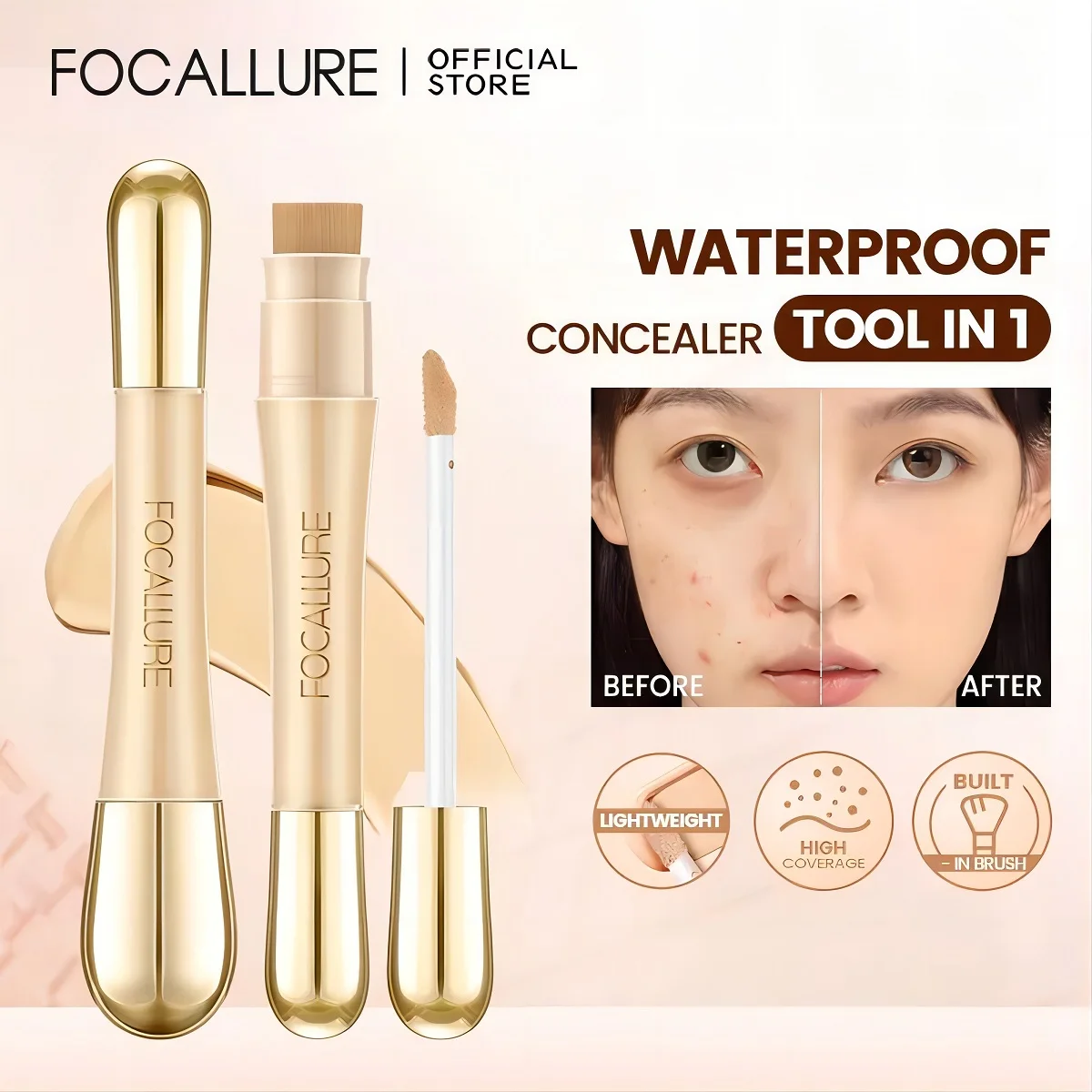 Top Trends: FOCALLURE Matte Flawless Face Concealer Long-lasting Full Coverage Concealing Liquid Foundation Cream For Face Makeup Cosmetics Shoppable Styles