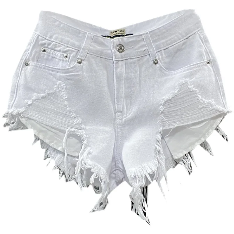 Top Trends: Fashion Korean White Jeans Hole Ripped Low Waist Denim Shorts Women шорты женский Shoppable Styles