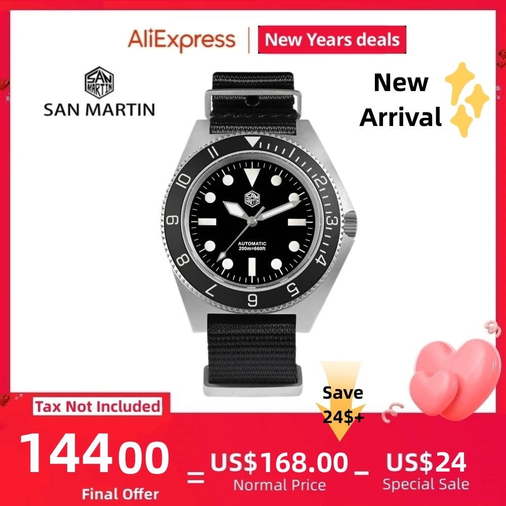 Top Trends: San Martin 40mm Classic NH35 Field Watch For Men Diving Self-Winding Military Waterproof Reloj 20Bar Nylon Strap BGW-9 SN0123 Shoppable Styles