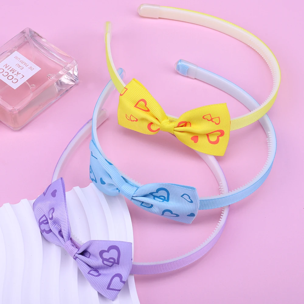 Top Trends: New Cute Ribbon Children Headband Women Girls Hair Head Hoop Bands Accessories Ornaments Headdress Scrunchies Bow Hairband Shoppable Styles - Image 3