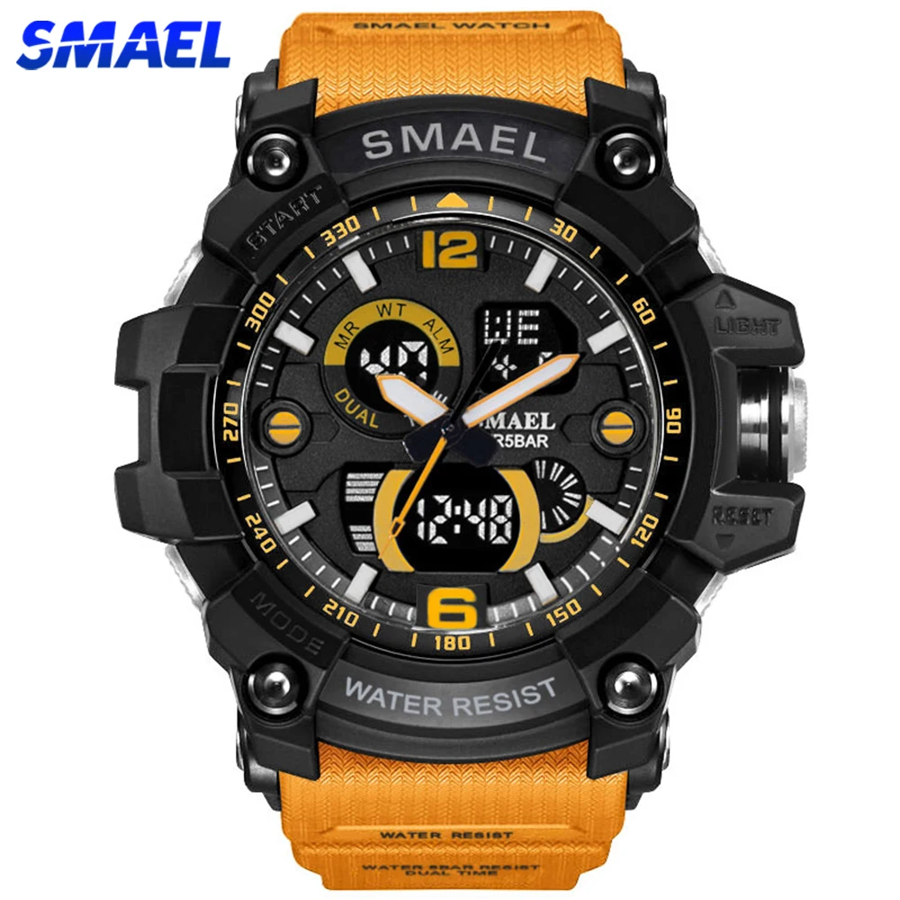 Top Trends: SMAEL Men Military Watch 50m Waterproof Wristwatch LED Quartz Clock Male Relogios Masculino 1617 Digital Sports Watches Men&#039;s Shoppable Styles