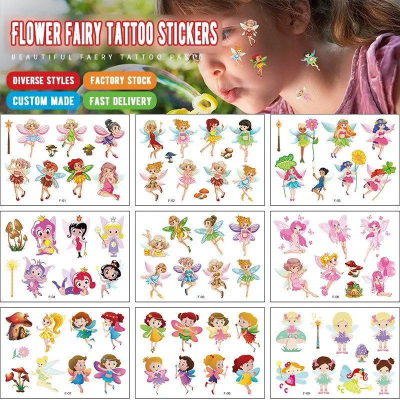 Top Trends: 12 Animal Tattoo Stickers Simulation Cute Flower Fairy Forest Friends Association 3d Temporary Waterproof Stickers Shoppable Styles