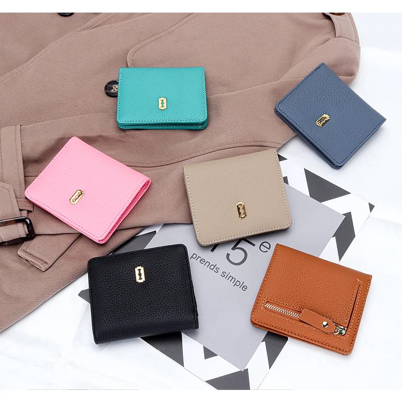 Top Trends: Coin Purse Genuine Cow Leather Short Wallet Women&#039;s Purses Versatile Small Wallets Multiple Card Slots Card Holder Slimwallet Shoppable Styles