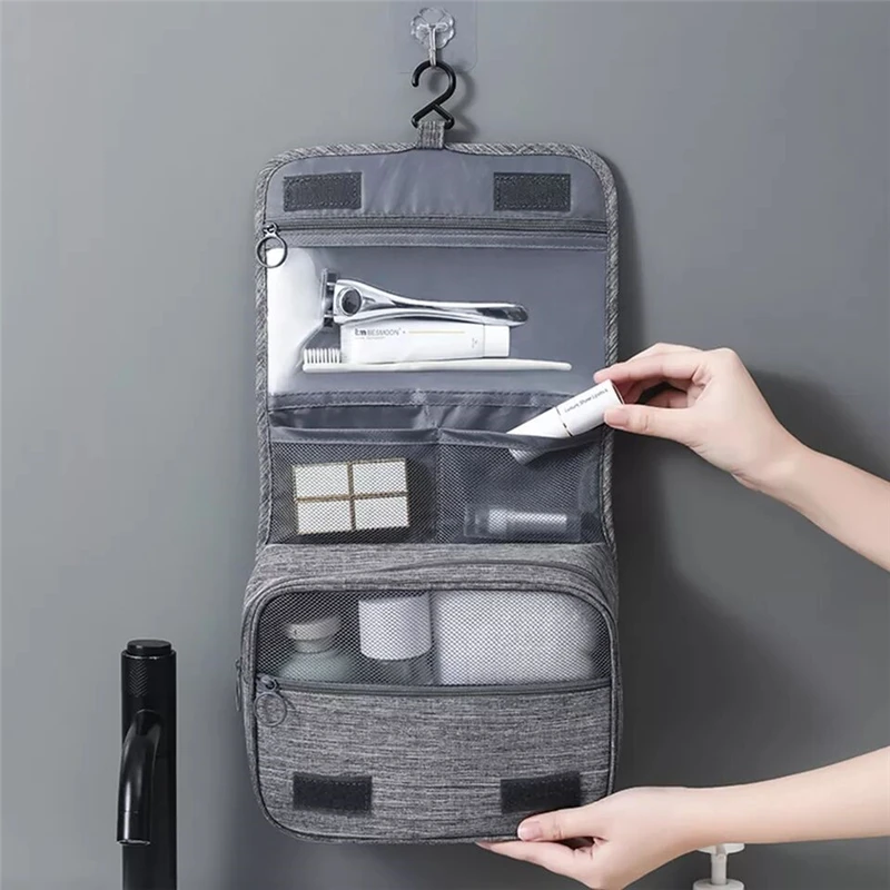 Top Trends: Large Capacity Travel Bag Waterproof Toiletry Storage Pouch Men And Women Hook Cosmetic Bag Multifunctional Makeup Organizer Bag Shoppable Styles