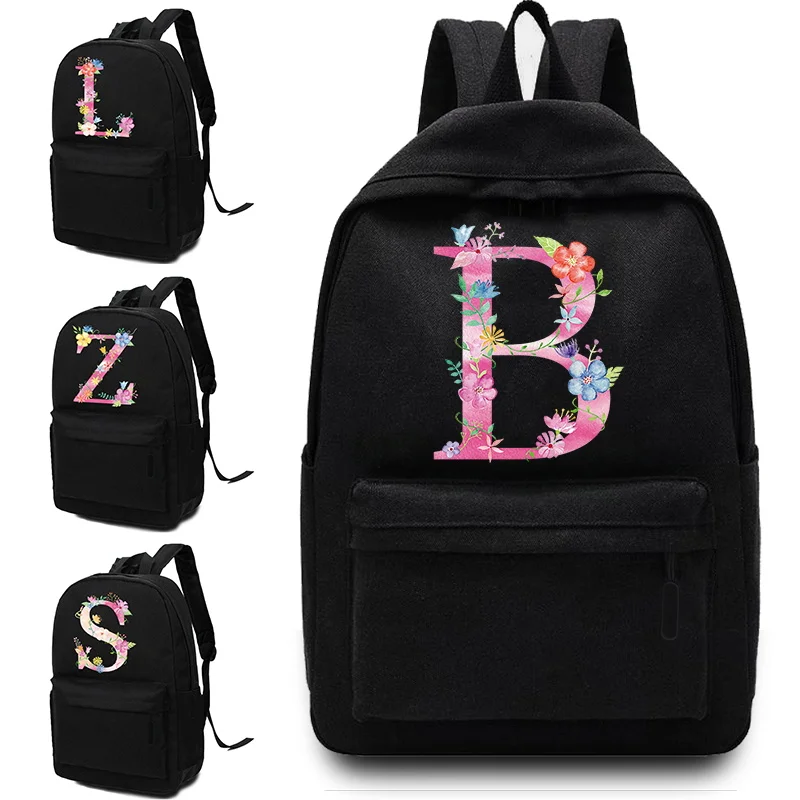 Top Trends: Canvas Backpacks Women Shoulders School Bag Pink Letter Printing Casual Backpack Designer Laptop Backpack Unisex Sport Bags Shoppable Styles