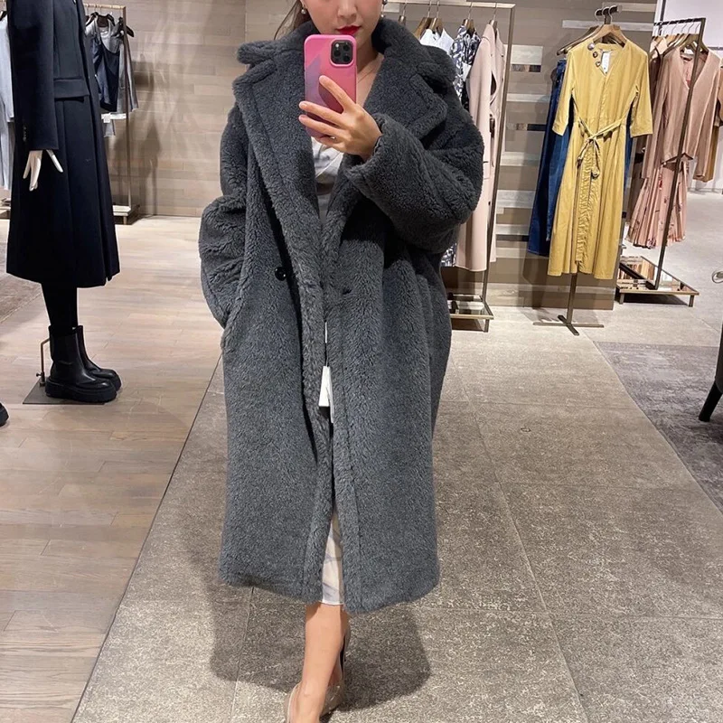 Top Trends: Teddy Bear Coat Women&#039;s Mid - Long Style Imitation Fur Fashion Winter Korean Lamb Thick Wool Wool Big Size Coat Shoppable Styles