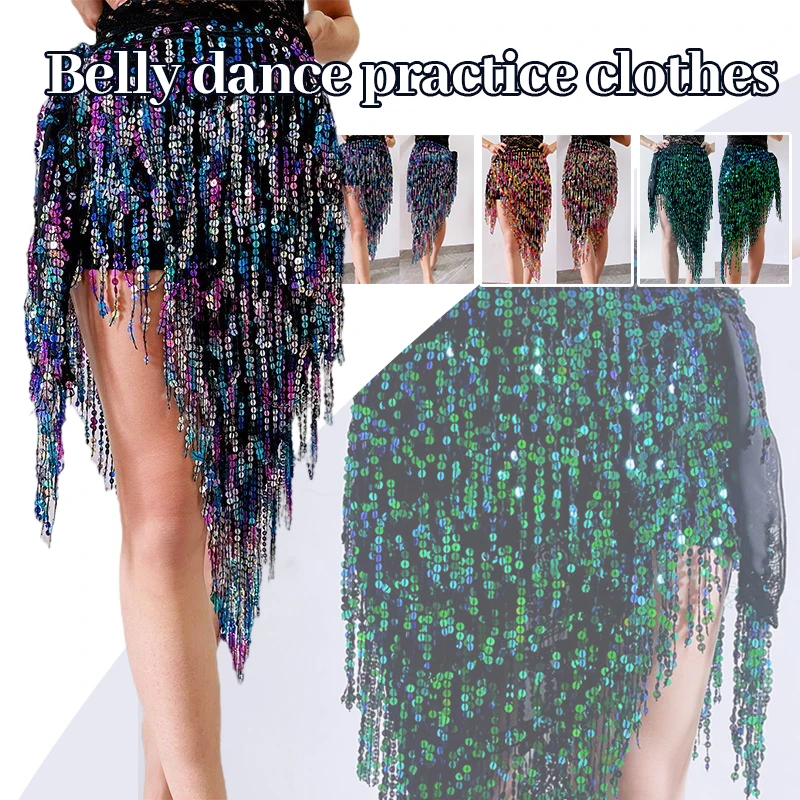 Top Trends: Belly Dance Fringe Sequins Hip Scarf Belt Bellydance Skirt Long Costumes Women Tassel Rave Outfit Festival Show Clothing Sexy Shoppable Styles