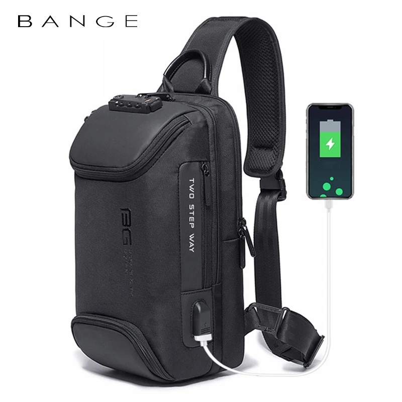 Top Trends: Men's Bag Anti-theft Chest Bag Multifunction Crossbody Bag Man Shoulder Messenger Bags Male Waterproof Short Trip Usb Charger Shoppable Styles