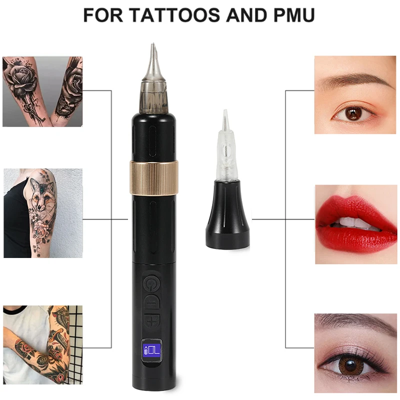 Top Trends: Newest Professional Wireless Rotate Tattoo Machine LED Digital Multifunction PMU Microblading Permanent Makeup Supplies Tools Shoppable Styles - Image 5