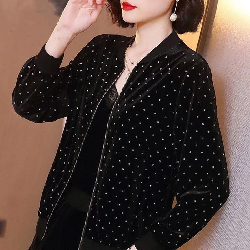 Top Trends: Fashion Loose Spliced Zipper Printed Korean Coats Women Clothing 2023 Autumn New Oversized Casual Tops All-match Commute Jackets Shoppable Styles