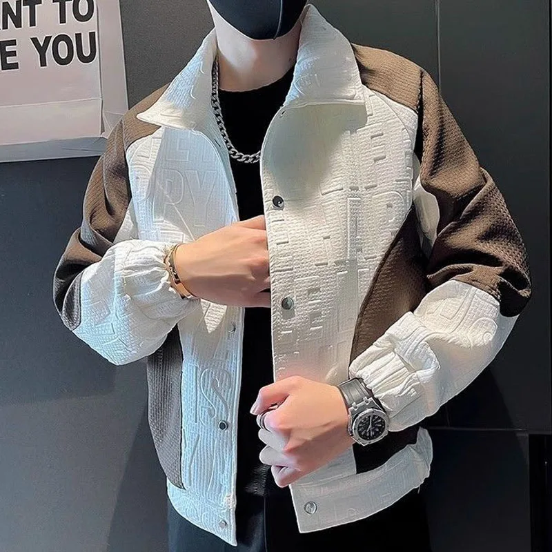 Top Trends: New Spring Autumn Fashion Trends Advanced Handsome Colored Polo Coat Jacket Casual And Versatile Design Men&#039;s Jacket Shoppable Styles