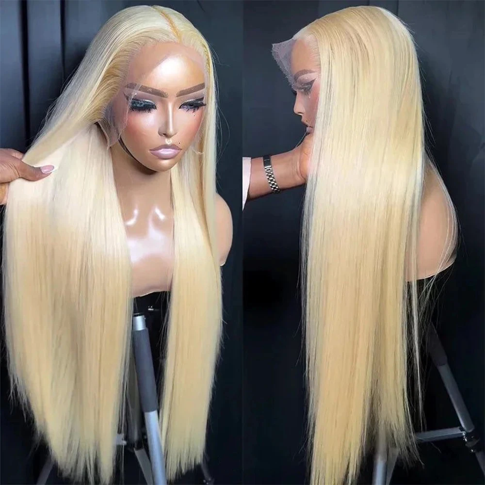 Top Trends: 613 Color 13x4 Lace Front Wig Human Hair Wig For Women Honey Blonde Straight 13x4 Lace Frontal 30 Inch Preplucked Human Hair Wig Shoppable Styles