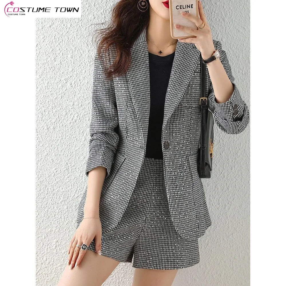 Top Trends: Fashion Spring And Autumn Women's Set 2023 New Korean Style Slim Fit Suit Shorts Reduced Age Elegant Women's Two Piece Set Shoppable Styles