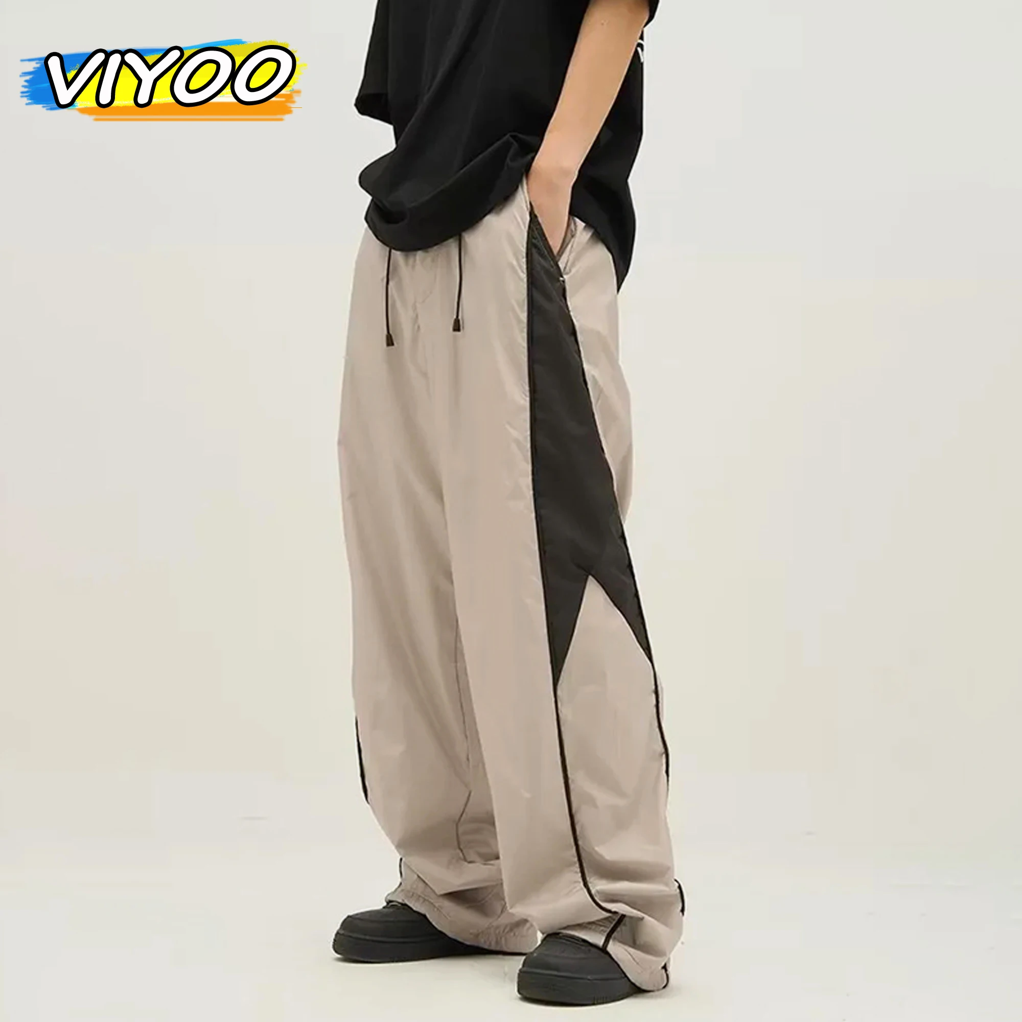 Top Trends: Men's Y2K Vintage Cargo Pants Hip Hop Streetwear Wide Leg Joggers Jogging Sweatpants Oversized Retro Track Tracksuit Pantalones Shoppable Styles