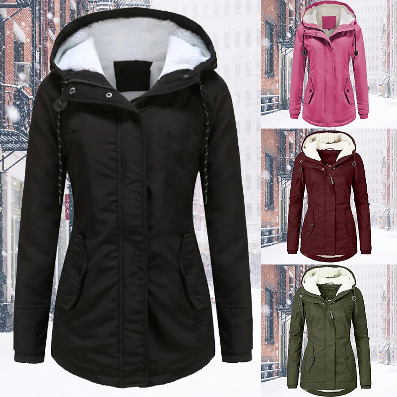 Top Trends: Fashion Women's Thickened Warm Down Jacket Long Winter Coat Hooded Parka Coat Shoppable Styles