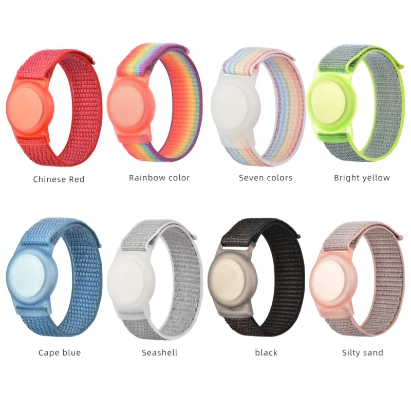 Top Trends: For AirTags Bracelet Anti-lost Nylon Protective Sleeve Design Apple Airtag Tracking Locator Wristband Shoppable Styles