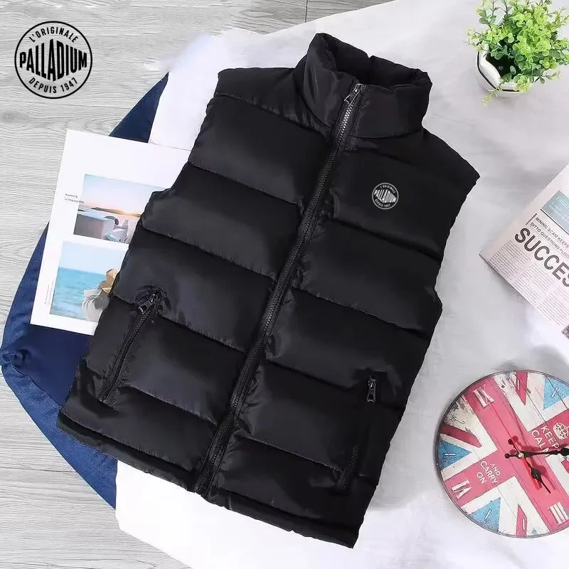 Top Trends: PALLADIUM Men&#039;s Warm Casual Waterproof Zipper Vest Jacket For Autumn And Winter, Fashionable Standing Collar Sleeveless Jacket Shoppable Styles