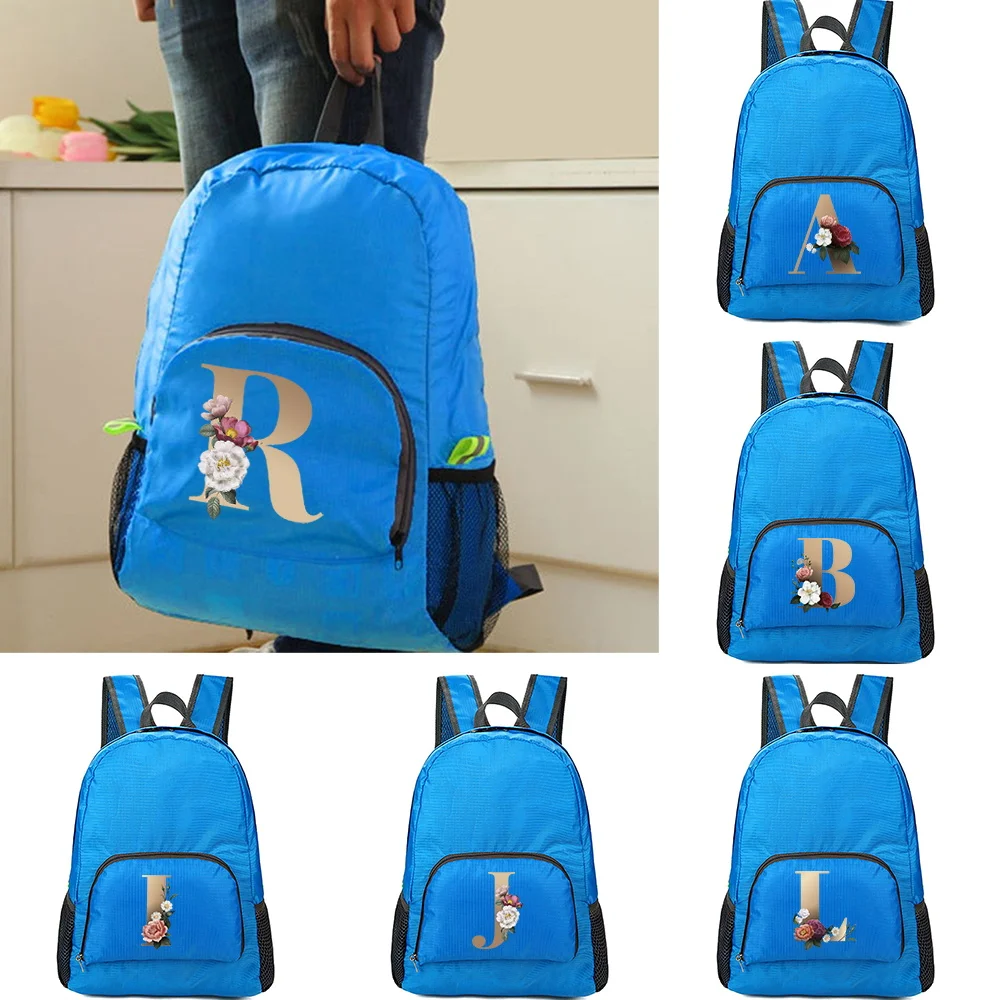 Top Trends: Travel Backpack Men Women Hiking Backpack Female Fashion Sport Bags Gold Letter Print Outdoor Climbing Bag For Children Boy Girl Shoppable Styles