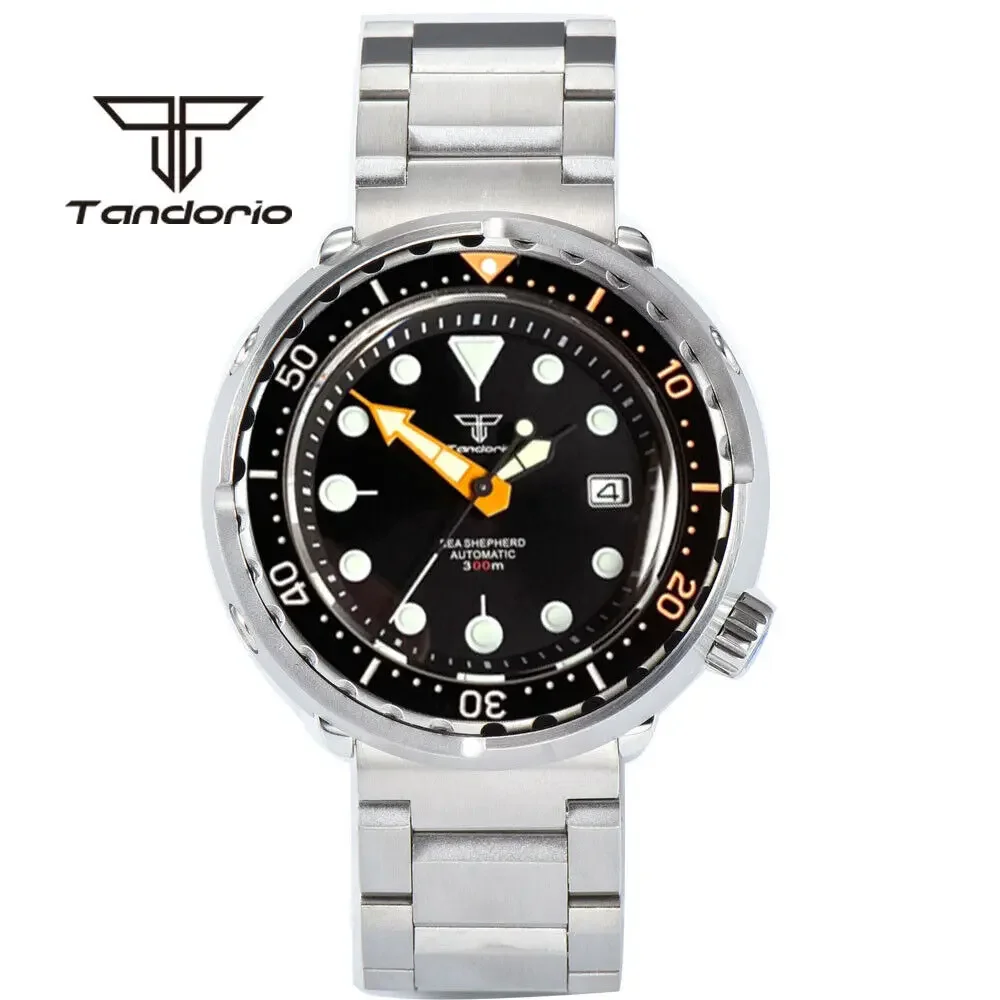 Top Trends: Tandorio 46.5mm Tuna Automatic Dive Men's Wristwatch NH35A Movement Sapphire Glass 20Bar Waterproof Ceramic Bezel Rubber Strap Shoppable Styles