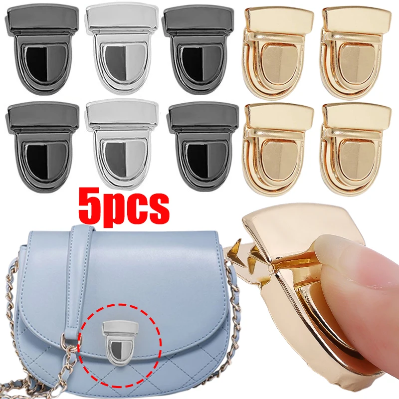 Top Trends: 5pcs Metal Locks Bag Clasp Catch Buckles For Handbags Shoulder Bags Purse Totes Closures Snap Clasps DIY Craft Bag Accessories Shoppable Styles