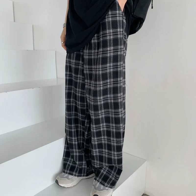 Top Trends: Summer Plaid Pants Women S-3XL Casual Chic Oversize Loose Wide Leg Trousers For Women Harajuku High Waist Hip-hop Pants Female Shoppable Styles