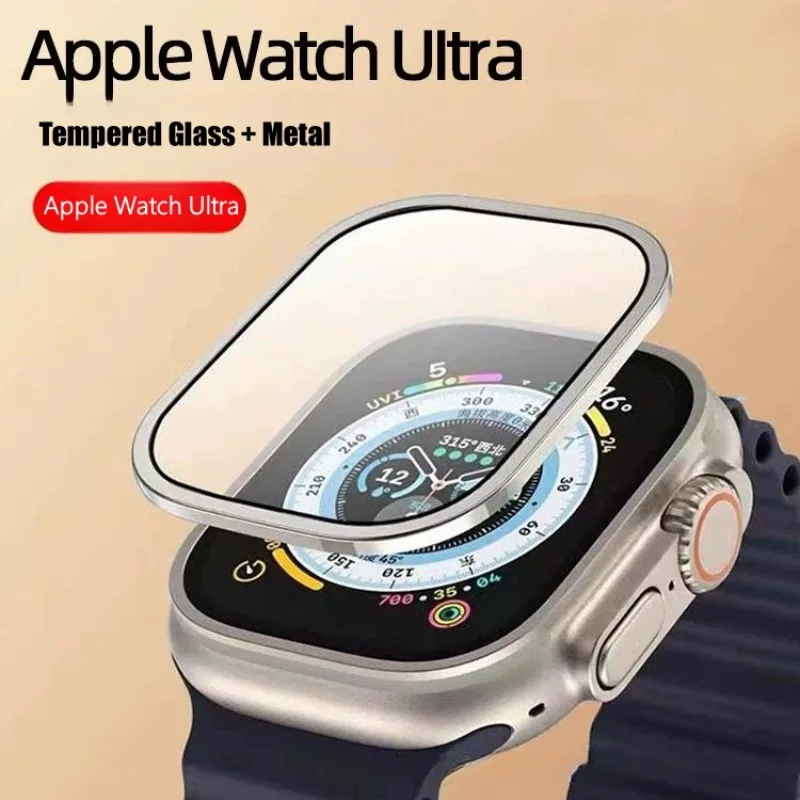 Top Trends: Tempered Glass + Case For Apple Watch Ultra 49mm Screen Protector Anti-Scratch HD Metal Bumper Full Film For IWatch Ultra 49mm Shoppable Styles