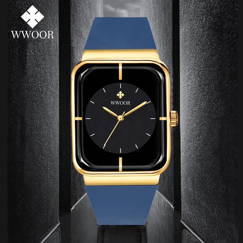 Top Trends: WWOOR New Watch For Men Fashion Casual Waterproof Wristwatches Male Silicone Strap Square Sport Watch&#039;s Men&#039;s Relogio Feminino Shoppable Styles