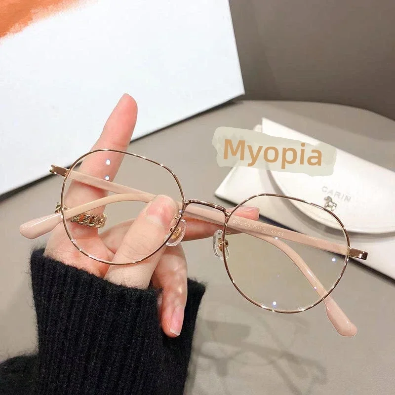 Top Trends: New Trend Irregular Frame Myopia Glasses Luxury Design Men Women Clear Lens Eyewear Retro Anti-blue Light Near Sight Eyewear Shoppable Styles