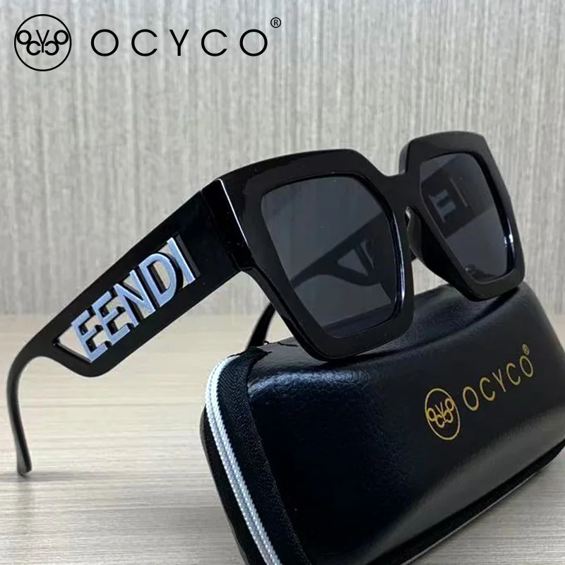 Top Trends: OCYCO Luxury Tide Hollowed Oversized Punk Sunglasses Women Retro Square Sun Glasses Men Lady Shades Oculos De Sol UV400 Eyewear Shoppable Styles