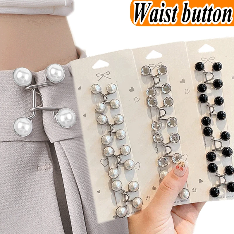 Top Trends: Detachable Metal Buttons Pearl Snap Fastener Pants Pin Retractable Button Sewing-Free Buckles For Jeans Perfect Fit Reduce Waist Shoppable Styles