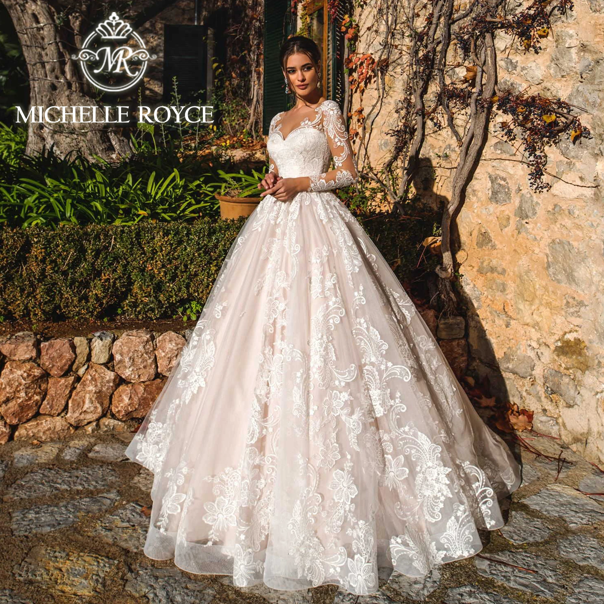 Top Trends: Michelle Royce Luxury Wedding Dresses 2024 Illusion Backless Delicate Long Sleeve Sweetheart Wedding Gown Vestidos De Novia Shoppable Styles