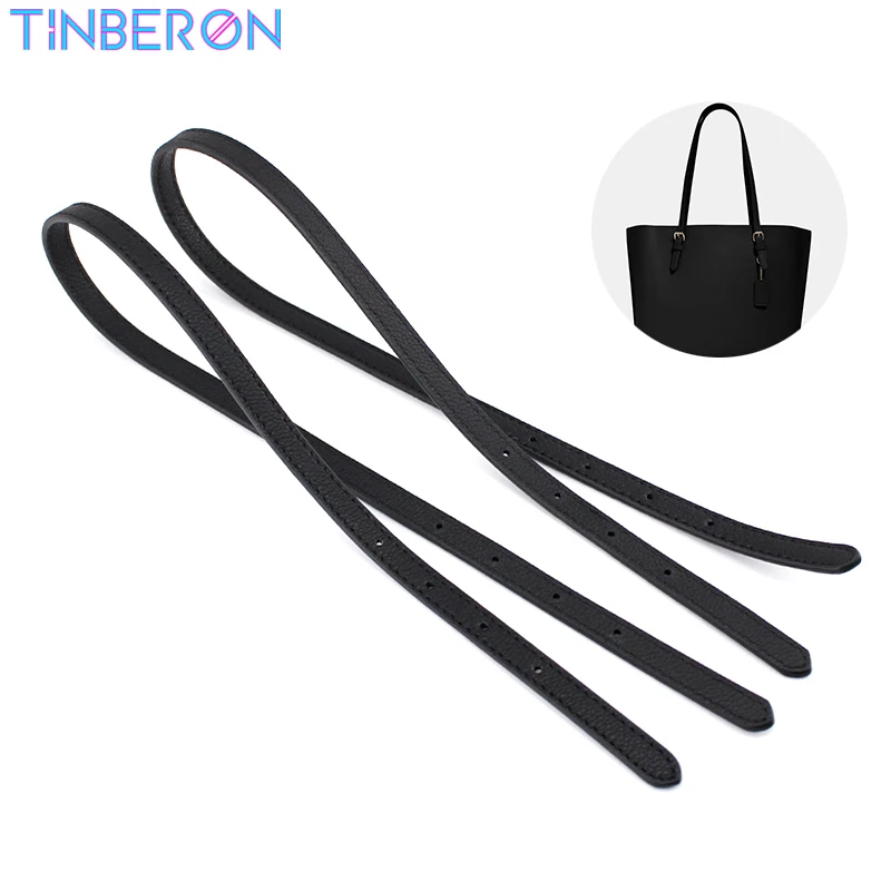 Top Trends: TINBERON Handbag Obag Handle Lychee Pattern Bag Accessories Black Cross Pattern Bag Strap Glossy Leather Perforated Handle Strap Shoppable Styles