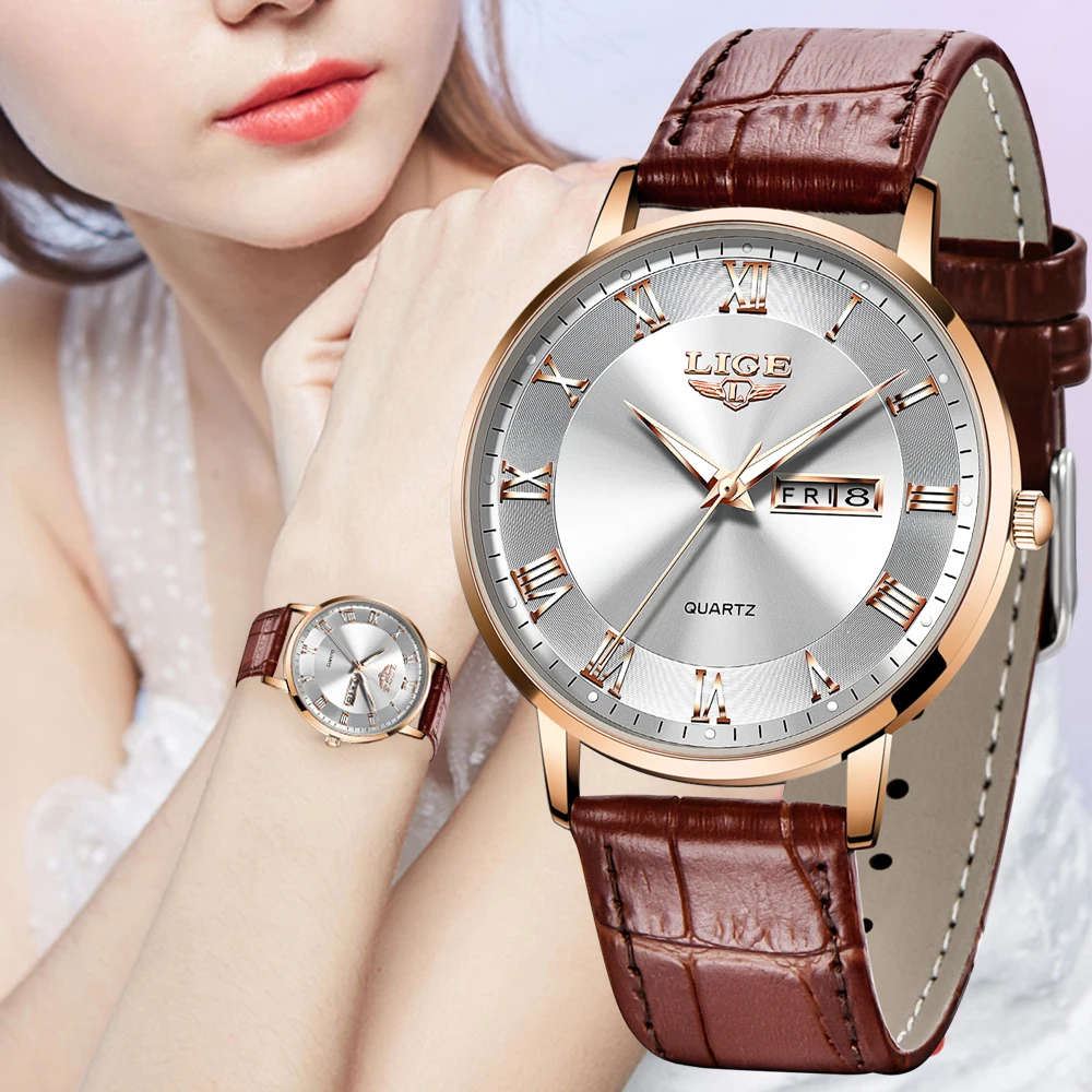 Top Trends: Brand LIGE Women Watch Rose Gold Montre Femme Women Ultra-thin Fashion Relojes Para Mujer Luxury Lady Wrist Watches Reloj Mujer Shoppable Styles