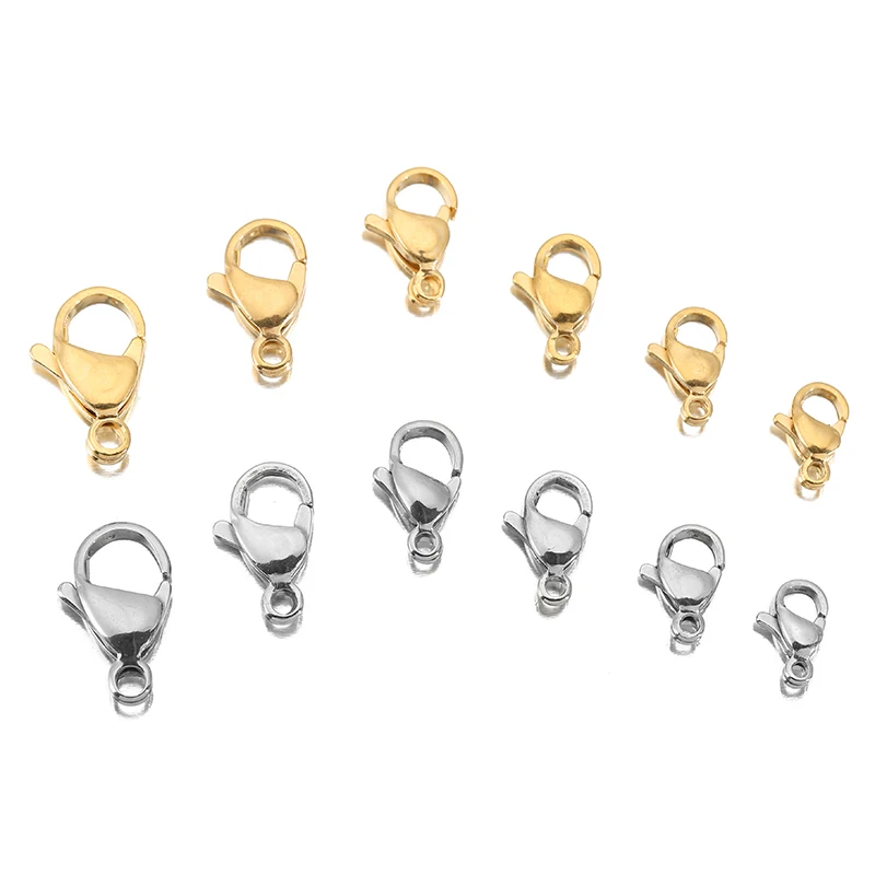 Top Trends: 20-30pcs Stainless Steel Gold Lobster Clasps Hooks Claw Clasps For Bracelet Necklace Chain Diy Jewelry Making Supplies Finding Shoppable Styles